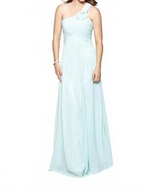 NEW LAST DRESS one-shoulder blossom gown in mint
